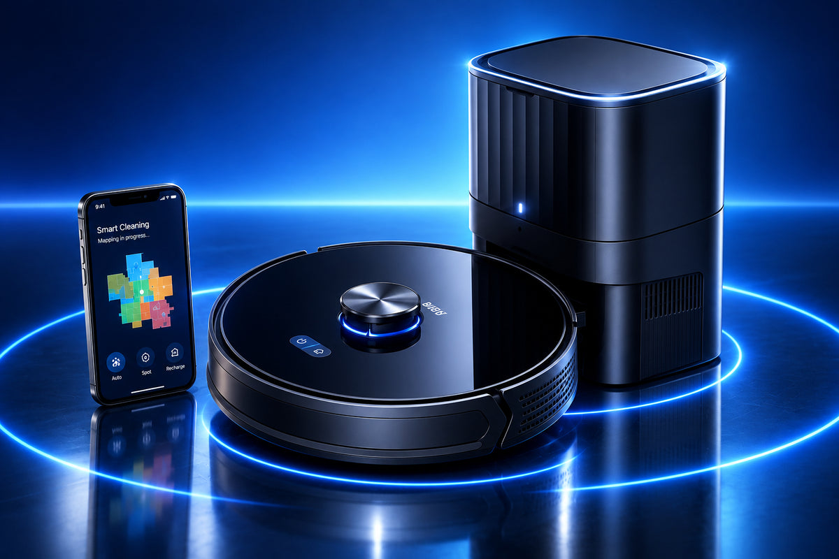 Smart Vacuum Cleaner Robot ABIR K30 with Self-Empty APP Control Automatic Dusty Disposal Customized Logo with Good Factory Price
