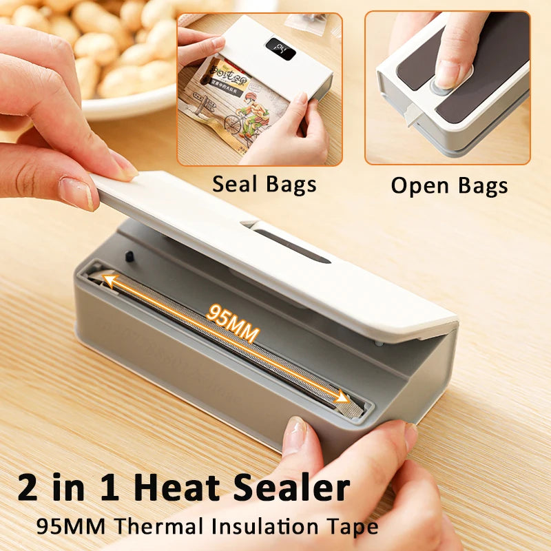 Mini Heating Bag Sealer Storage Packaging Food Bag Sealing Machine Handheld Plastic Clip Bag Sealer Snack Packaging Heat Sealer
