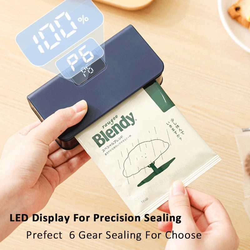 Mini Heating Bag Sealer Storage Packaging Food Bag Sealing Machine Handheld Plastic Clip Bag Sealer Snack Packaging Heat Sealer