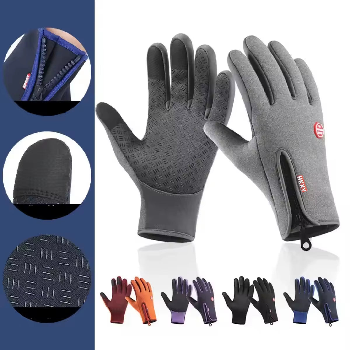 Touchscreen Warm Gloves Outdoor Cycling Driving Motorcycle Waterproof Cold Gloves Windproof Non-Slip Womens Men Winter Ski Glove